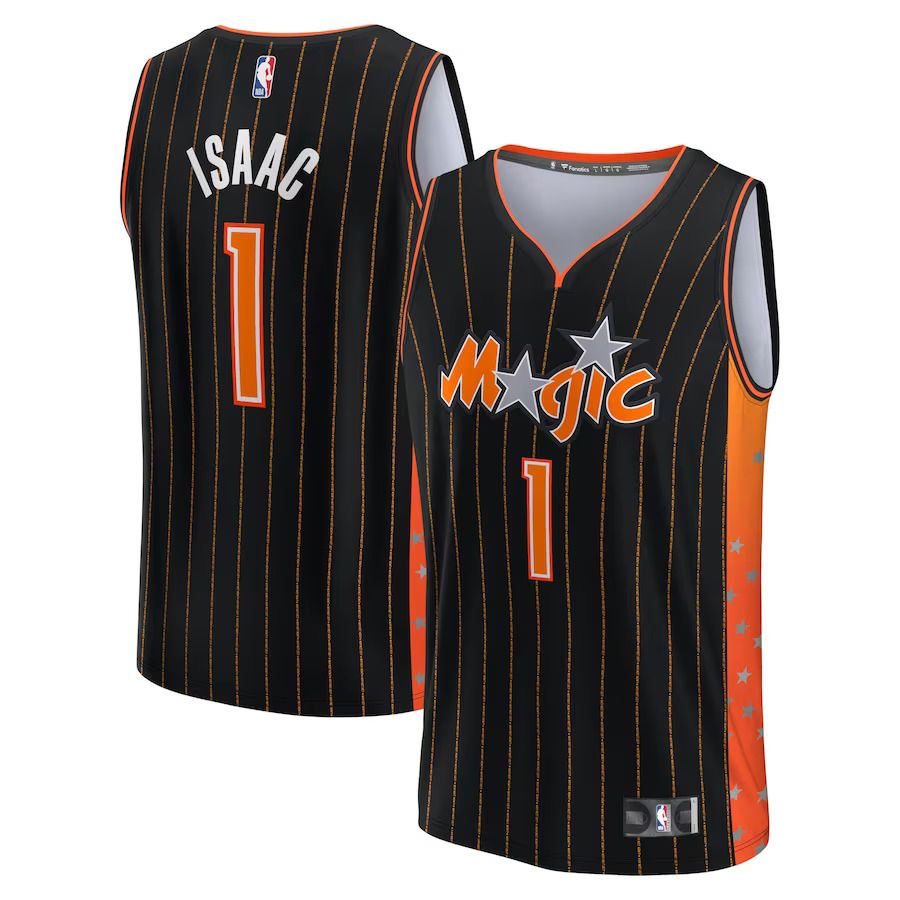Men Orlando Magic #1 Jonathan Isaac Fanatics Branded City Edition Fast Break Replica NBA Jersey